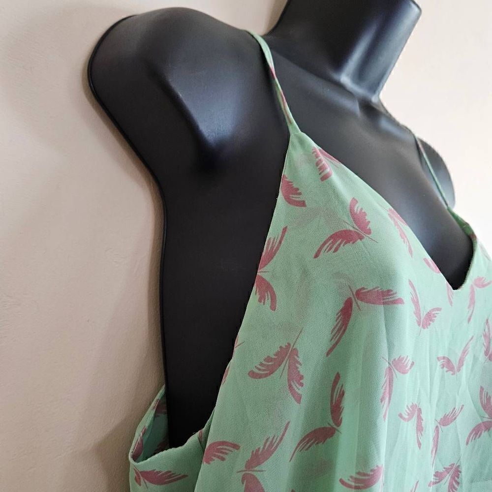 Show Me Your MuMu Sheer Bird Print Tank Top - Picture 3 of 8